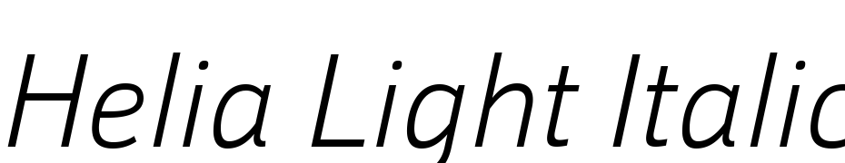 Helia Light Italic Yazı tipi ücretsiz indir